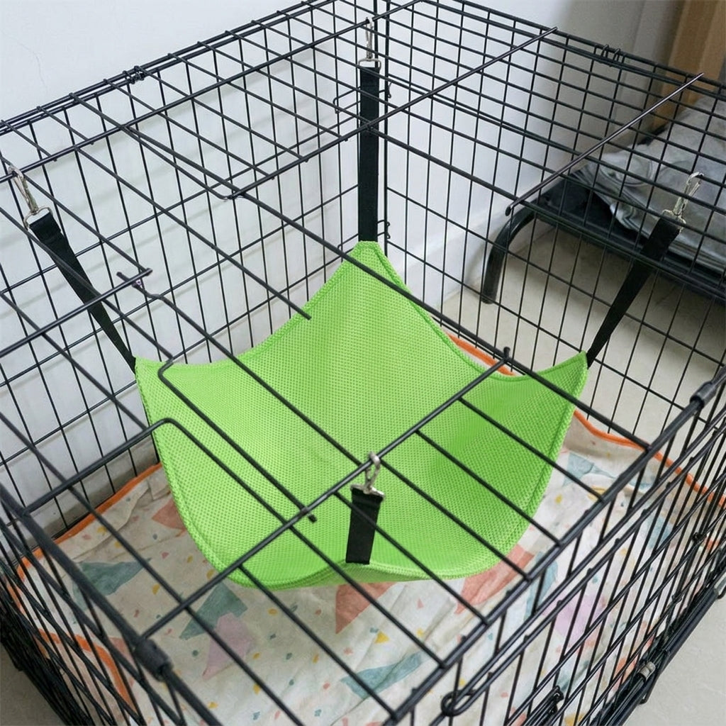Cat Hammock Style Hanging Cat Bed with Metal Hooks, Breathable Material Indoor Cat Cage Hammock for Kittens, Single Cooling Hammock Hanging Place