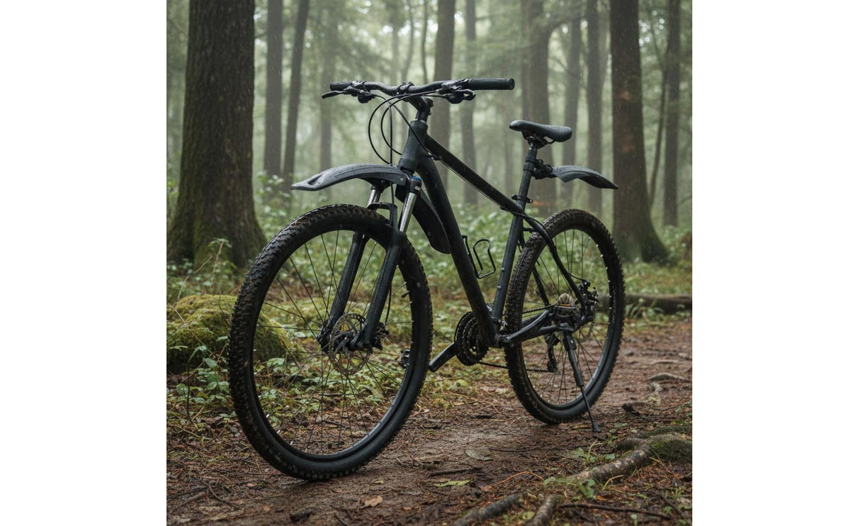 2 Pieces Widened Bike Mudguard Easy Installation Front and Rear Bike Fenders Aerodynamic Shape Front Rear Spatter Guard for Muddy Trails