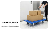 Foldable Push Trolley Quiet Wheels Foldable Hauling Trolley Easy Storage Lightweight for Garage