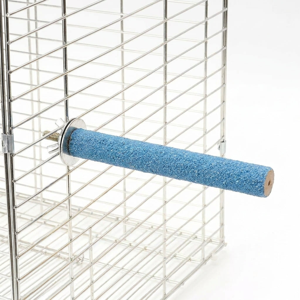 Parrot Perch Bird Stand with Sanded Rough Surface, Straight Grinding Perch for Nail and Beak Maintenance, Branch Perches for Budgie and Myna