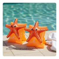 2 Pieces Thickened Material Ice Cream Arm Floaties PVC Inflatable Arm Bands Strong Buoyancy Cartoon Swim Sleeves Easy to Inflate & Deflate for Toddlers, Beginners, Beach