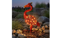 Flamingo Stake Light Openwork Design Solar Flamingo Light Water Resistant