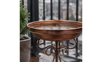Freestanding Bird Bath Round Basin Freestanding Bird Feeder Weatherproof