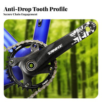 Mountain Bike Crankset with Bottom Bracket Anti-Chain Drop Mountain Bike Crankset Lightweight Aluminum Alloy Crank Arms for Cyclists