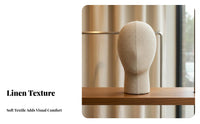 Textile Covered Mannequin Head Sturdy and Long-Lasting Linen Hat Display Stand