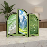 Chinese Design Desk Ornament High-Quality Printing Desktop Folding Screen