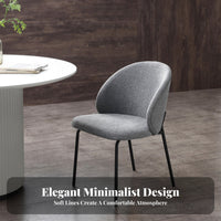 Curvedspine Padded Seat Nordic design Dining Room Chair Light Luxury long-lasting Frame for Interior Designers, Adults