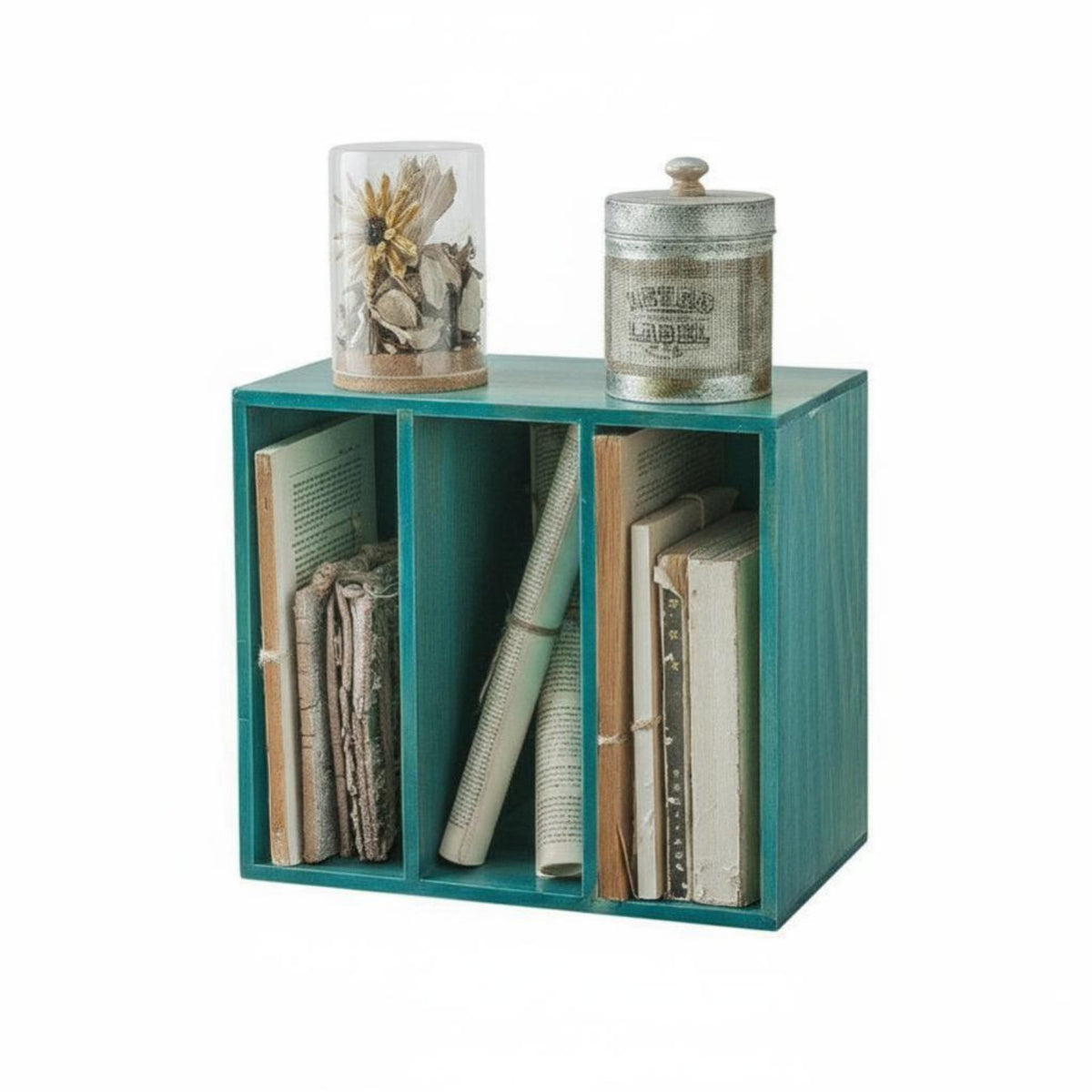 Solid Wood Wooden Desktop Bookshelf Distressed Finish Desktop Bookshelf Space-Saving Design Wooden Desk Shelf Multifunctional for Professionals, Home Decorators, Homeowners, Study Room, Bedroom
