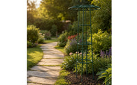 PE-Coated Umbrella Plant Trellis Antiruggine Traliccio a Ombrello Rustproof Garden Trellis with Support Rings Resistente Alle Intemperie for Gardeners, Potted Plants, Flower Beds, Balcony, Patio