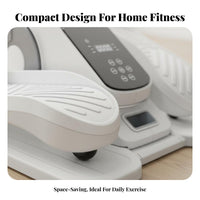 Quiet Operation Mini Elliptical Exerciser Active & Passive Modes Electric Seated Elliptical Low Effect Compact Pedal Exerciser Adjustable Speed for Elderly, Rehab Patients, Office Workers