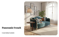 Light Luxury Design Upholstered Seating Group with Tables space-saving Size Sofa Set Modern Aesthetic Living Room Furniture dense Foam for Apartment Dwellers, Hospitality Professionals, Homeowners