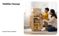 Rotating Book Shelf Large Capacity Bookshelf Stable Base for Apartment, Children