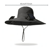 Sun Hat with Fan Usb Rechargeable Hat with Fan Ventilated Breathable for Hikers, Fishing, Hiking