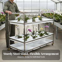 Multi-Tier Adjustable Plant Shelf Floor-Standing Tiered Display Rack Modern Design floral Pot Holder for Gardeners, Homeowners, Indoor, Balcony, Patio