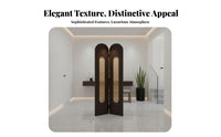 Foldable Design 3-Panel Woven Divider Freestanding Arched Top Rattan Screen Vintage Inspired Partition Wall Portable for Apartment Dwellers, Interior Decorators, Home Aside Ice Workers, Entryway, Bedroom