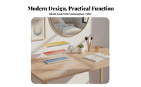 Multi-Tier Cosmetic Stand vibrant Graphic aesthetic 3-Tier Shelf Rustresistant for Makeup Users