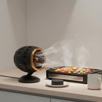 Compact Design Desktop Range Hood Installation-No-Installation-Needed Tabletop Smoke Absorber Strong Suction Desktop Kitchen Exhaust Fan Replaceable Filter for Apartment Dwellers, Students, Hot Pot, Indoor Grilling, Small Kitchens