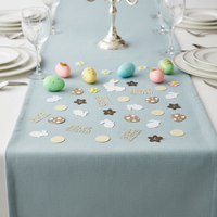 Easter Confetti Festive Atmosphere Bunny and Egg Confetti Mixed Shapes Glitter Easter Table Scatter for Families, Parents, Craft Projects, Gift Filler