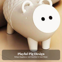 Cartoon Pig Side Table Multi-Functional Creature Storage Box Large Capacity 40L