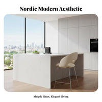 Metal High Stool with Rear Supportrest Nordic Design Highspine Support Metal Stool Modern Minimalist Design robustDuty