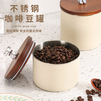 304不锈钢咖啡豆罐防潮保鲜密封罐杂粮零食罐滋补品干果茶叶罐 圆