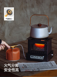 观火炉户外野露营帐篷不锈钢便携折叠式围炉煮茶烧水取暖家用小型