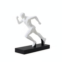 Running Figurine Abstract Running Figure Faceted for Living Room, Art Collectors