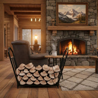 Firewood Storage Rack Stable Firewood Rack Easy to Move for Camping