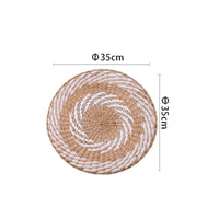 Woven Wall Hanging Spiral Woven Disc Round for Patio