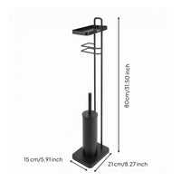 Bathroom Tissue Stand with Brush Holder No Bathroom Tissue Stand Space-Saving