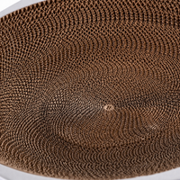 Octagonal Cat Scratcher, Interactive Plastic Cat Toy, Cat Scratcher for Large Cats, Replaceable Corrugated Cardboard