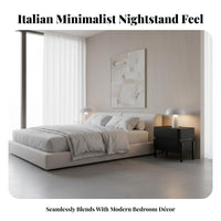 Bedside Nightstand Multifunctional Single-Drawer End Table Easy Assembly