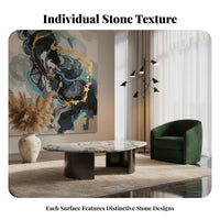 2 Pieces Nesting End Tables Italian Design Coffee Table Set Irregular Shape Easy Assembly for Interior Designers, New Movers