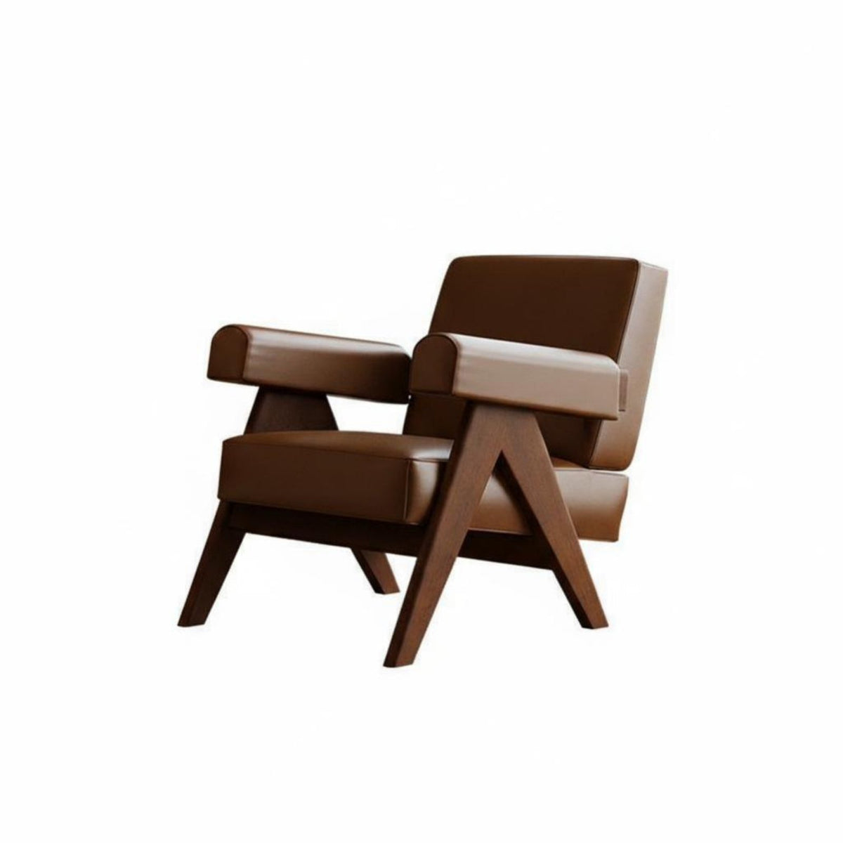 Single-Person Relaxation Seat Rustic Simplicity Aesthetic V-Leg Cane Chair Adaptable Design Sturdy Construction for Living Room
