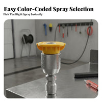 Long-Lasting 1/4 Inch Quick Connect Nozzle Heavy Duty High Pressure Car Wash Nozzle Easy Installation for Siding Washing