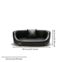 Plush pet sofa bed with removable cover
