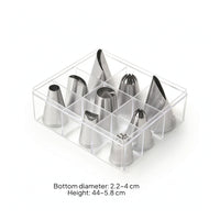 9 Pieces Piping Tip Set with Storage Case Rust-Resistant for Cupcake Frosting