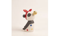Panda Sculpture with Bubble Stylized Panda Figurine Adorable for Shelf, Desk