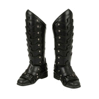Viking Leg Protection Boot Covers Steampunk Medieval Boot Covers Historical Leg Protection Decorative for Larpers, Halloween