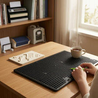 Rigid Plastic Braille Writing Board Black Hinged Braille Board Rectangular Office Supply Flat Plate