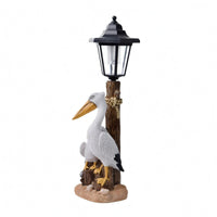 Solar Garden Lantern Resin-Style Outdoor Solar Lantern Black for Yard