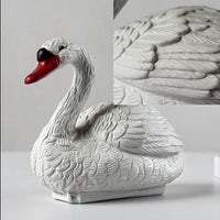 White Swan Ornament Floating Swan Figurine Plastic Animal Statue Decorative for Pond, Water Garden, Pool