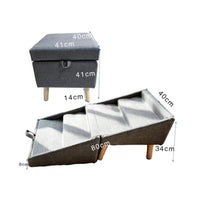 Foldable Dog Stairs Space-Saving Foldable Pet Stairs Easy to Clean Non-Slip Pet Steps for Sofa