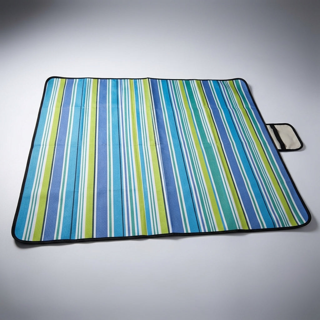 Outdoor Rug and Picnic Blanket for Travel, Thickened Oxford Cloth Camping Mat with Floral Design, Waterproof Mat for Beach, Outdoor Blanket