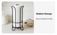 Large Capacity Vertical Paper Roll Rack Space-Saving Toilet Roll Dispenser and Organizer Stable Design Freestanding Toilet Paper Holder Easy to Install for Apartment Dwellers, Homeowners, Small Areas, Dorms, Restroom, Powder Room