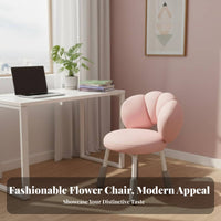 Armless Caster Chair 360-Degree rotate Vanity Seat high-density foam Foam pad