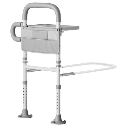 Bed Rail with Tabletop Padded Handrail Mobility Aid Non-Slip