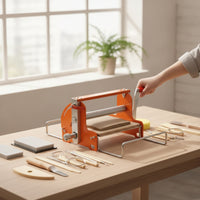 Ceramic Slab Roller with Tools Hand Cranked Tool Stable for Ceramicists