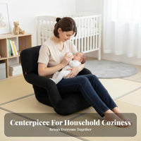 Foldable Lounger with Armrests No Assembly Required Adjustable spine supportrest Lounger