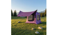 Integrated Outdoor Air Tent Bed Spacious Inflatable Tent with Awning Portable Breathable for Campers, Camping